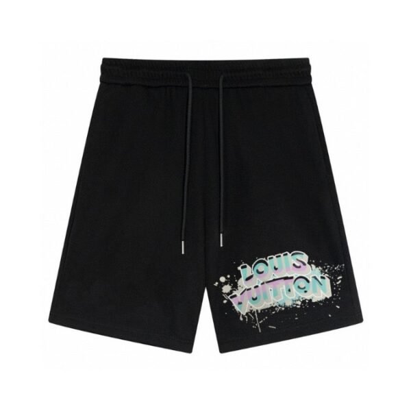 LV Shorts Black Splash Logo