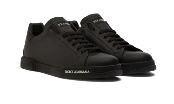 Calfskin nappa Portofino sneakers Black