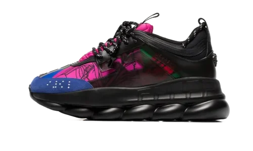 Chain Reaction Blue Black Fuchsia