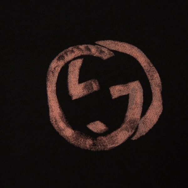 GG T-shirt Distressed Logo Black