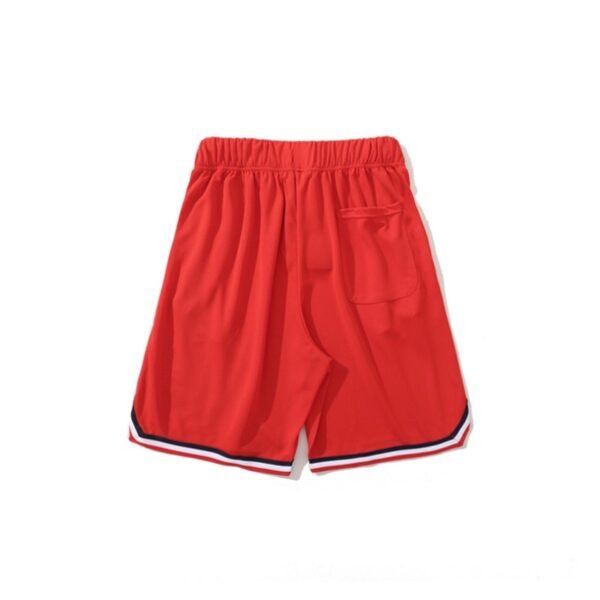 BP Shorts Busy Works Striped Trim Red