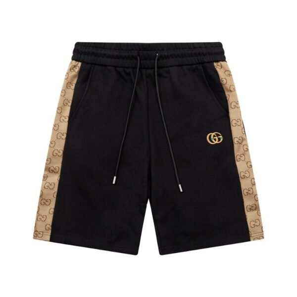 GG Shorts Black Monogram Side-Pocket