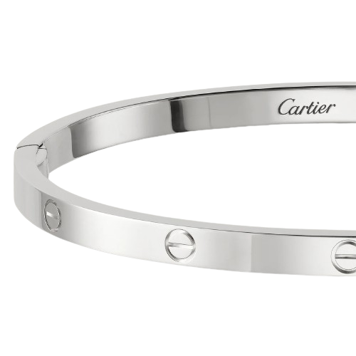 THIN LOVE BRACELET WHITE GOLD